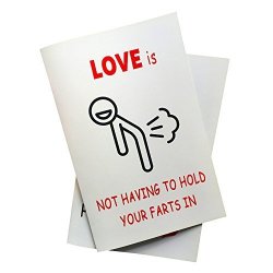 Love Is Not Having To Hold Your Farts In Anniversary Card Birthday Card