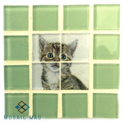 Mosaic Project: Decoupage Coaster - Cat 6. Diy Kit