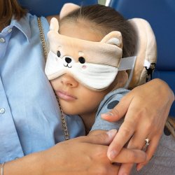 Plush Round Travel Pillow & Eye Mask