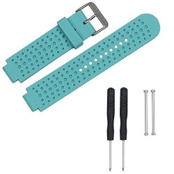 Scastoe Replacement Silicone Watch Strap Band With Repair Tool + Pin For Garmin Forerunner 230 235 630 735-LIGHT Blue