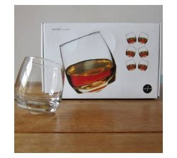 Sagaform Whiskey Rolling Tumbler Set Of 6 Glasses
