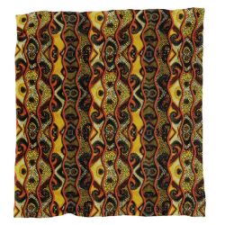 African Pattern Colours Of The Earth Light Weight Fleece Blanket