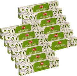 White Sage Premium Incense Sticks. Box Of 12 Packets 15 Grams Each