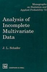 Analysis Of Incomplete Multivariate Data hardcover