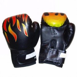 Professional 1 Pair Flame Boxing Gloves Punch For Kids Child Boys Beginner Sanda Sparring Training