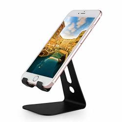 Bonusis Portable Cell Phone Stand Aluminum Alloy Phone Stand Desktop Cellular Phone Mount Holder Charging Mobile Dock Compatible With Iphone Android Smart Phone And
