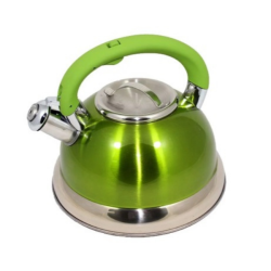 3L Stove Top Stainless Steel Whistling Kettle - Green