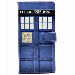 Yhb Iphone 8 Plus Case Doctor Who Tardis Pattern Leather Wallet Credit Card Holder Pouch Flip Stand Case Cover For Apple Iphone R620 00 Cellphones