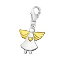 C383-C29869 - 925 Sterling Silver Angel Dangle Charm