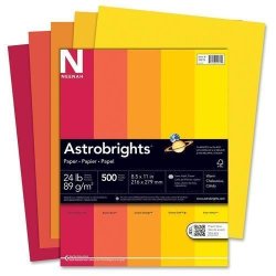 20272 Astro Astrobrights Colored Paper - Letter - 8.50" X 11" - 24 Lb Basis Weight - 0% Recycled Content - 500 Ream - Assorted