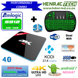 TV Box Combo H96PRO+ 4K Android 7.1 Kodi 17 & I8 Mini Keyboard Air Mouse