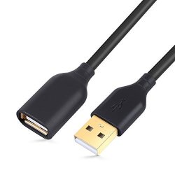 Besgoods 3M 10FT USB 2.0 Extension Cable Extender Cord Black Type A Male To A Female USB Extension Cords With Gold-plated Connector For Keyboard Mouse