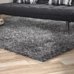 Polyester Shaggy Carpet In Grey