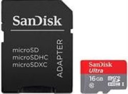 Sandisk 16gb Microsdhc Memory Card Ultra Class 10 Uhs-i With Microsd Adapter