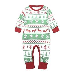 BABY Nicelly Boys Girls 100% Xmas Cotton Reindeer Pant Trousers Romper Green 100
