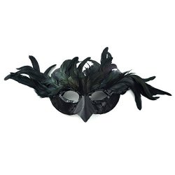 Zucker Feather Products Raven Feather Mask Black
