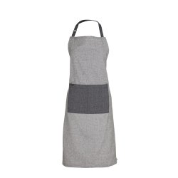 @home Apron Grey Chambray With Contrast
