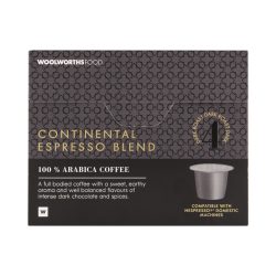 Wcafe Continental Espresso Blend Coffee Capsules 10 Pcs