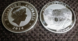 Australian Koala 2014 1tr Oz 999 Silver Clad Brass Coin Proof