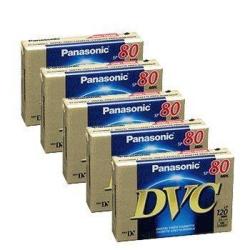 5 Packs Panasonic AY-DVM80EJ Minidv 80MIN 120MIN Lp Data Tape Cartridge