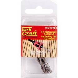 Tork Craft Repl. Drill Bit For Decking Tool 8G X 5PC Pre-drill And Countersink