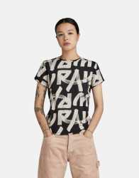 G-star Raw Calligraphy All Over Raw Paint T-Shirt - XL Black
