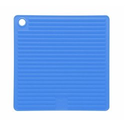 ORKA Mastrad Silicone Pot Holder - High Heat Resistant Trivet Is Dishwasher Safe And Featured Double-sided Non-slip Ridges For Ultimate Gripability Blue