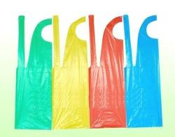 Disposable Aprons Ldpe Transparent : Blue Green Yellow Red Pack Of 100