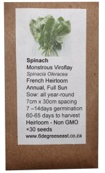 Heirloom Veg Seeds - Spinach - Monstrous Viroflay