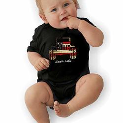 Bodysuit Baby Personalized Jeep Baby Girls' Cotton Bodysuit Baby Clothes Black
