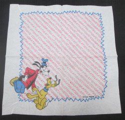 The Velvet Attic - Beautiful Imported Paper Napkin Serviette - Disney Goofy & Pluto