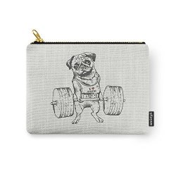 SOCIETY6 Pug Lift Carry-all Pouch Small 6" X 5"