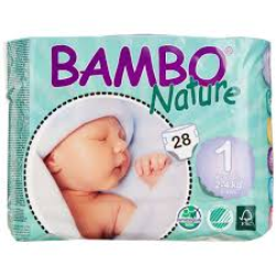 Bambo Nature 28 Eco Nappies Size 1