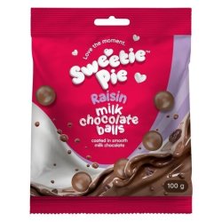Beyers Sweetie Pie Milk Chocolate Raisin Ball 100G