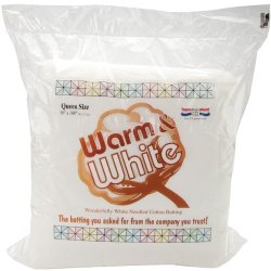 Warm & White Cotton Batting-queen Size 90"X108" 1 Pcs Sku 645546MA