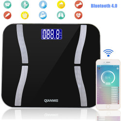 180kg Bluetooth 4.0 Led Digital Smart Weight Scale Body Fat Bone Muscle Bmi Cal