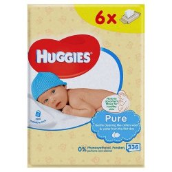 Huggies 6 Pack Pure Wipes