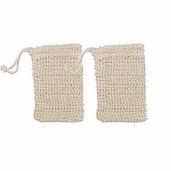 Lixiongbao 2 Pack Soap Exfoliating Cotton And Linen Soap Bag Natural Soap Saver Foaming Net Handmade Soap Storage Bag Pouch