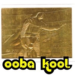 Star Wars Darth Vader 1995 23kt Gold Sculpted Card No. 6180 Lucasfilm Ltd Mint Oobakool