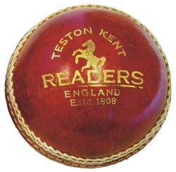 Readers County Supreme Leather Cricket Ball - 2-PIECE - 142GM - Red