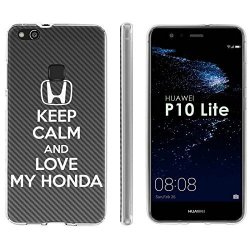 Huawei P10 Lite Tpu Silicone Phone Case Mobiflare Clear Ultraflex Thin Gel Phone Cover - Keep Calm And Love H For Huawei P10 Lite 5.2" Screen