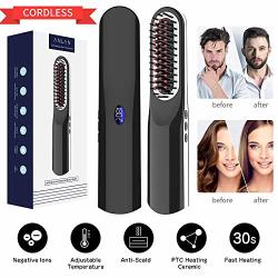 wireless hair straightener brush