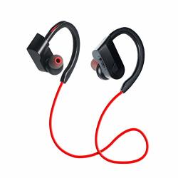 Sxfcool Sports Waterproof Bluetooth Headset 4.1 Stereo Binaural Earphone Running Wireless Bluetooth Headset Red