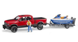 Bruder RAM 2500 Power Wagon With Jet Ski And Trailer