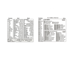 2 Designs Transparent Shortcut Sticker For Windows Microsoft Excel & Word