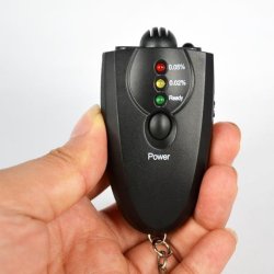 Portable Keychain Red Light LED Flashlight Alcohol Breath Tester Breathalyzer Free Shipping