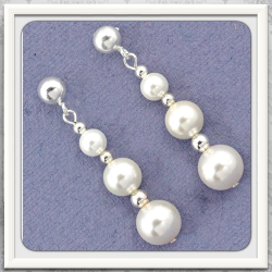 Sophisticated 9.13 Cts Natural White Pearl Solid .925 Sterling Silver Earrings
