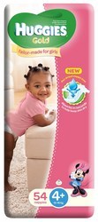 Huggies Gold Girl Size 4+ 54 Pack