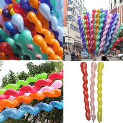10pcs Helical Balloon Mix Colors Spiral Balloon Party Decoration