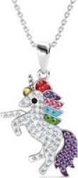 DESTINY Enchanted Unicorn Necklace With Crystals From Swarovski